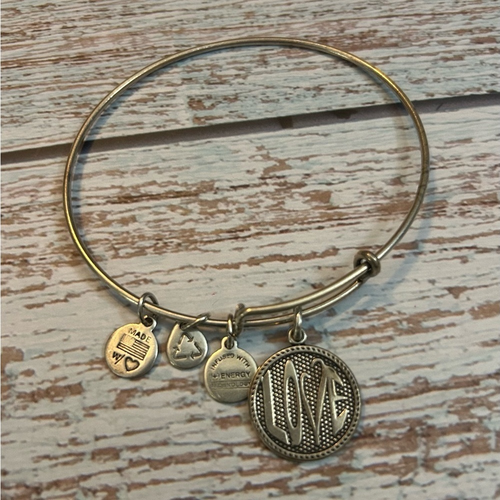 Alex and Ani Love Charm Bangle Bracelet